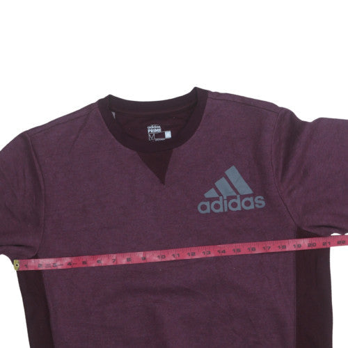 Adidas Mens Purple Crew Neck Sweatshirt M Climalite Pullover
