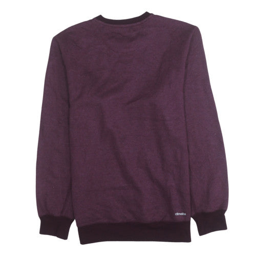 Adidas Mens Purple Crew Neck Sweatshirt M Climalite Pullover