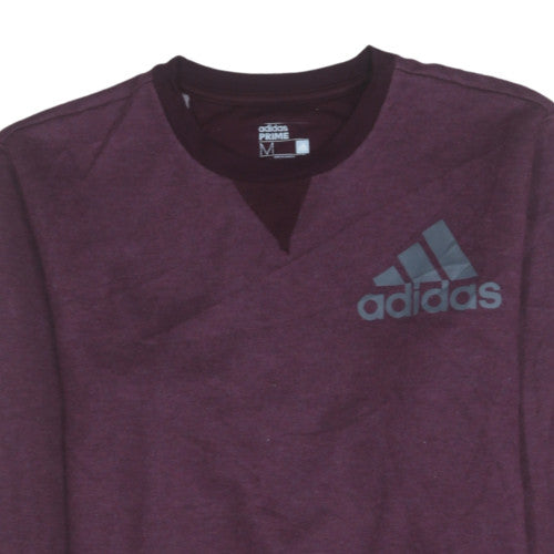 Adidas Mens Purple Crew Neck Sweatshirt M Climalite Pullover