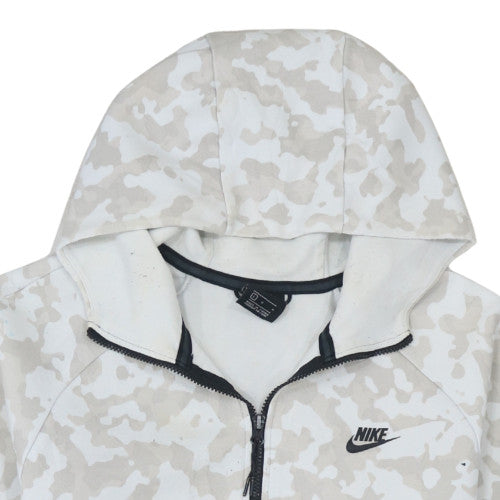Nike Men’s Beige Camouflage Full Zip Hoodie Size L