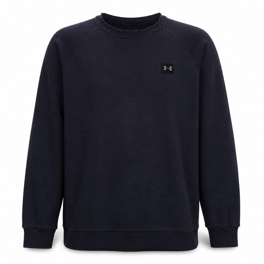 Front view of Under Armour Men's Black Large Pullover Sweatshirt Fleece