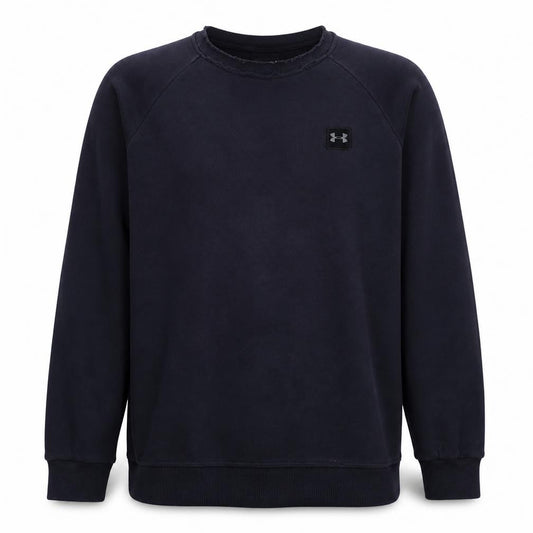 Front view of Under Armour Men's Black Large Pullover Sweatshirt Fleece