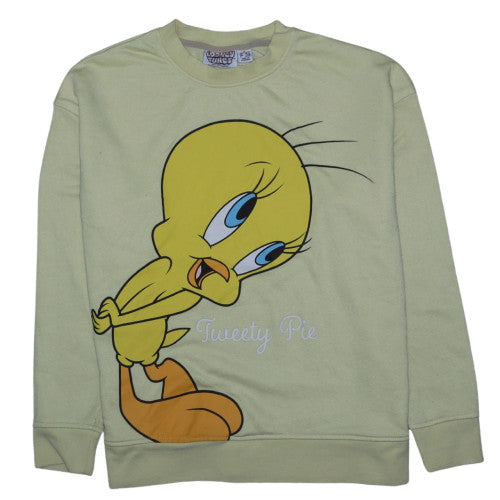Looney Tunes Women's Beige Tweety Pie Pullover Sweatshirt Medium