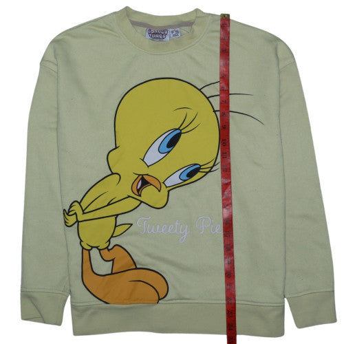 Looney Tunes Women's Beige Tweety Pie Pullover Sweatshirt Medium
