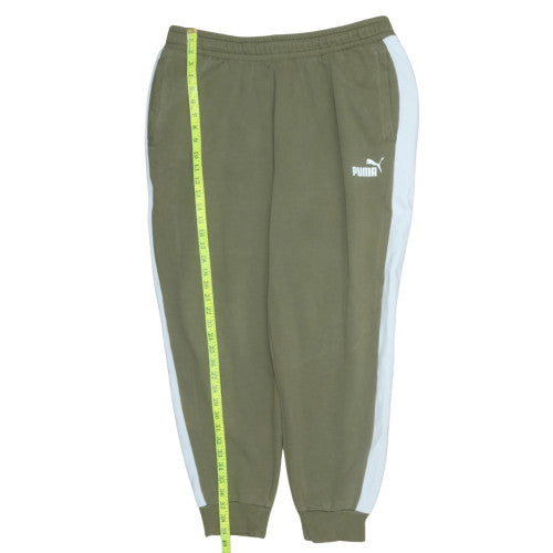 Puma Men's Green XL Jogger Sweatpants with Side Stripe