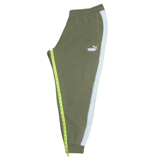Puma Men's Green XL Jogger Sweatpants with Side Stripe