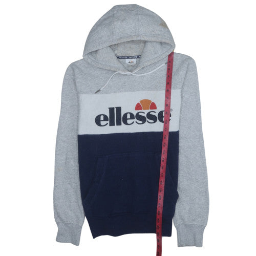 Ellesse Men’s Grey Pullover Logo Hoodie Size S Regular Fit
