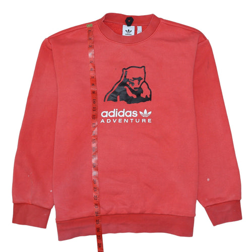 Adidas Mens Red Adventure Logo Pullover Sweatshirt M