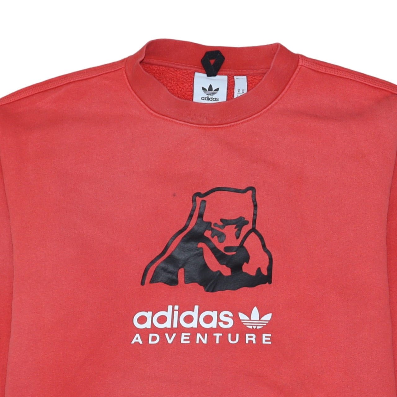 Adidas Mens Red Adventure Logo Pullover Sweatshirt M
