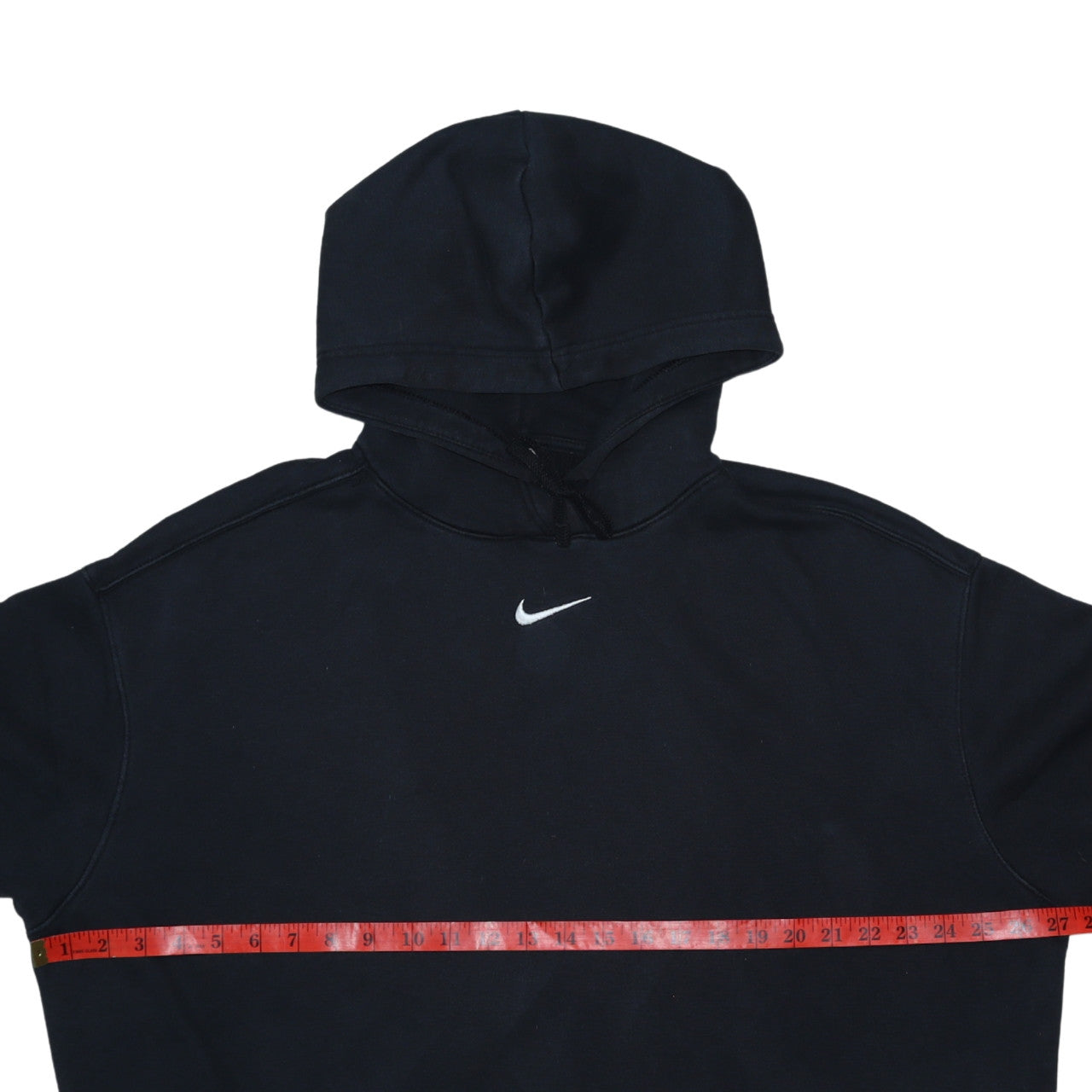Nike Womens Black Pullover Hoodie L Cotton Blend Logo Casual