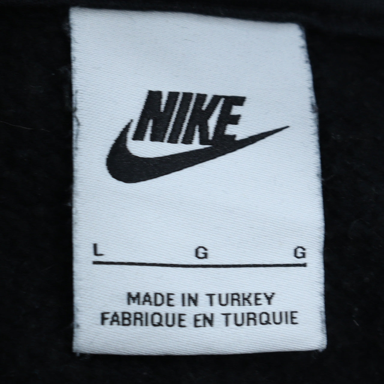 Nike Womens Black Pullover Hoodie L Cotton Blend Logo Casual