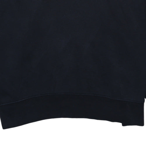 Nike Womens Black Pullover Hoodie L Cotton Blend Logo Casual
