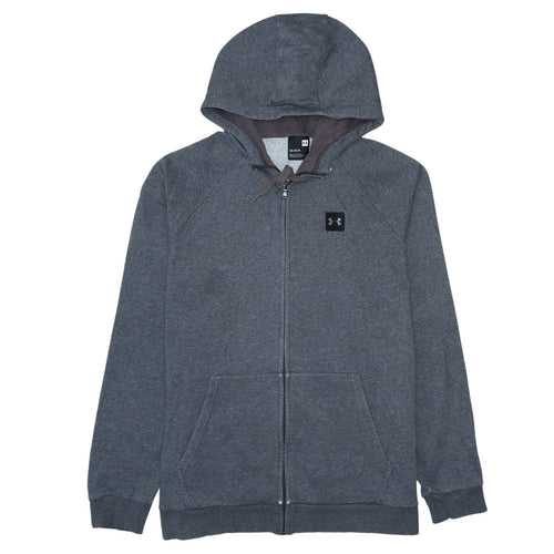 Under Armour Men's Grey Full Zip Hoodie Size L Lightweight Fleece