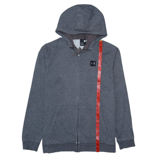 Under Armour Men's Grey Full Zip Hoodie Size L Lightweight Fleece