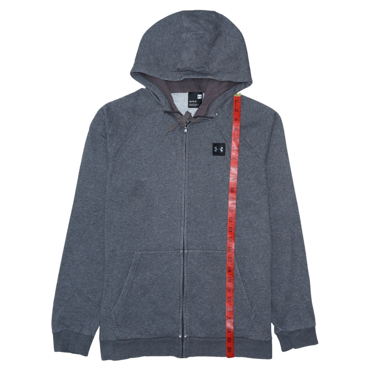 Under Armour Men's Grey Full Zip Hoodie Size L Lightweight Fleece
