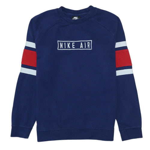 Nike Boys Blue XL Crew Neck Pullover Sweatshirt with Logo Detail