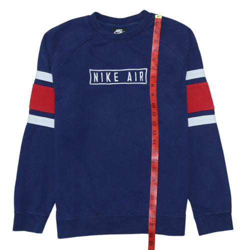 Nike Boys Blue XL Crew Neck Pullover Sweatshirt with Logo Detail