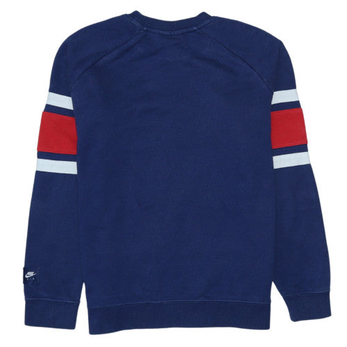 Nike Boys Blue XL Crew Neck Pullover Sweatshirt with Logo Detail