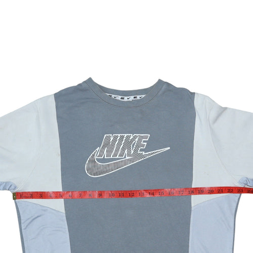 Nike Women's Grey Colourblock Pullover Sweatshirt M