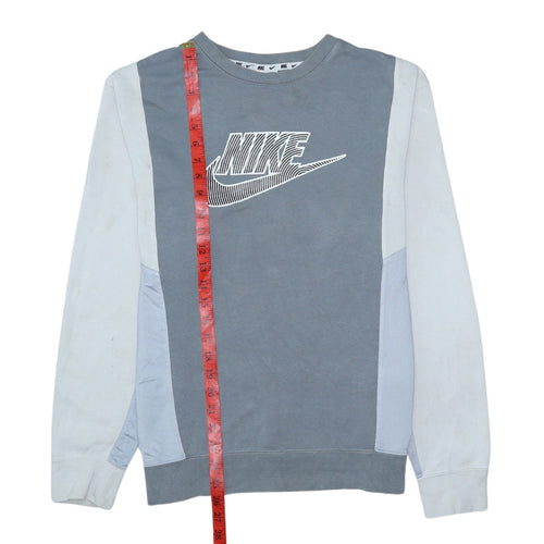 Nike Women's Grey Colourblock Pullover Sweatshirt M