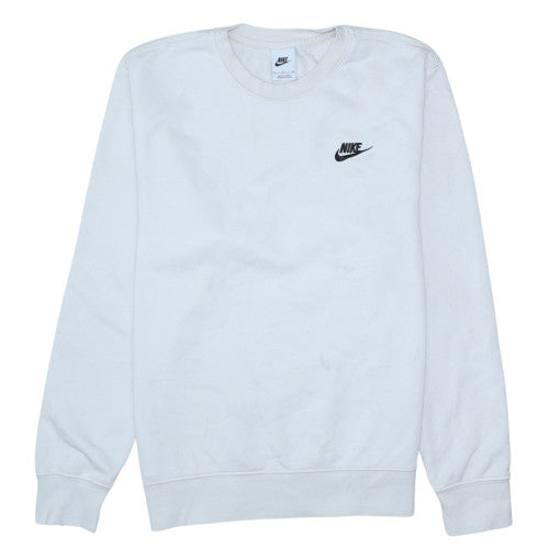 Nike Women’s White Small Sweatshirt Crew Neck Pullover 80% Cotton
