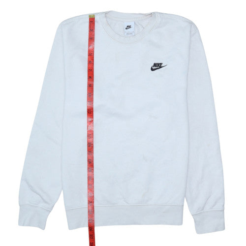 Nike Women’s White Small Sweatshirt Crew Neck Pullover 80% Cotton