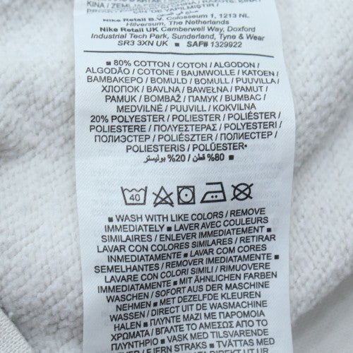 Nike Women’s White Small Sweatshirt Crew Neck Pullover 80% Cotton
