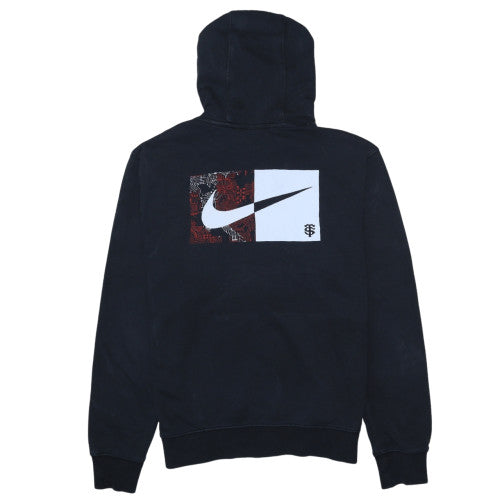 Nike Men's Black M Pullover Hoodie with Red Drawstring and Logo
