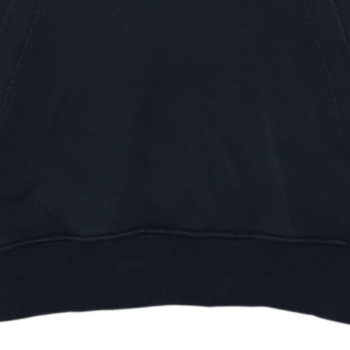 Nike Men's Black M Pullover Hoodie with Red Drawstring and Logo