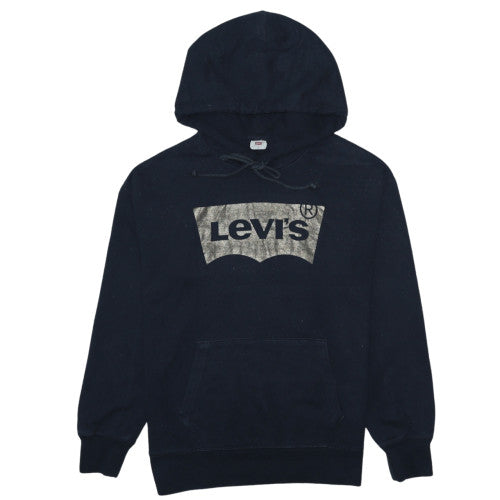 Levi's Womens Black Pullover Hoodie S Logo Print Casual
