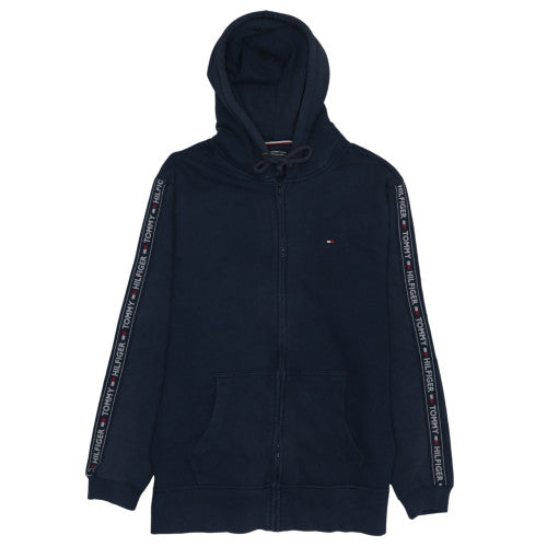 Tommy Hilfiger Men’s Blue Full Zip Hoodie Size L Classic Fleece