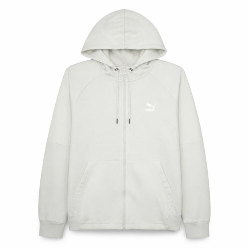 Puma Men’s Beige Full Zip Hoodie Size M Regular Fit Fleece