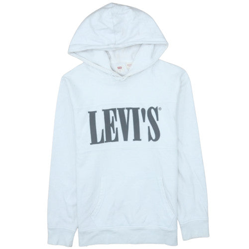 Levi's Mens White Graphic Logo Pullover Hoodie Size M