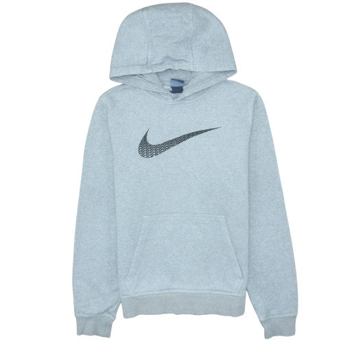 Nike Womens Grey Pullover Hoodie Size P Cotton Blend Logo Print