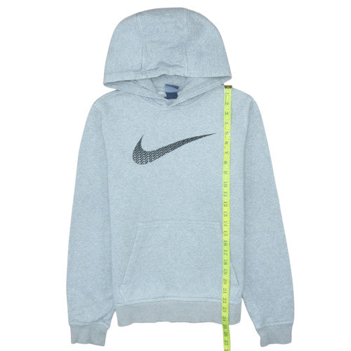 Nike Womens Grey Pullover Hoodie Size P Cotton Blend Logo Print