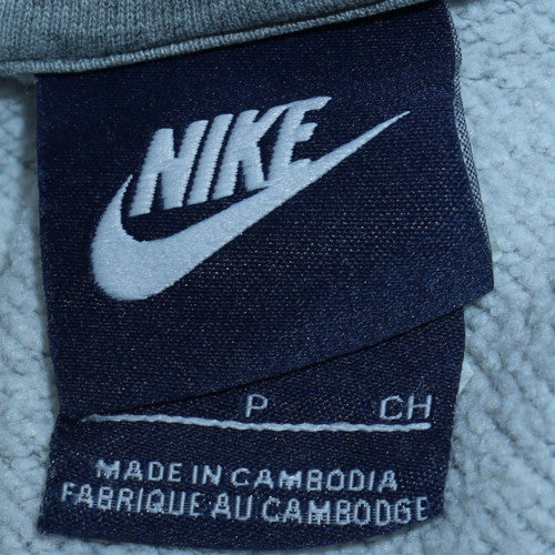 Nike Womens Grey Pullover Hoodie Size P Cotton Blend Logo Print
