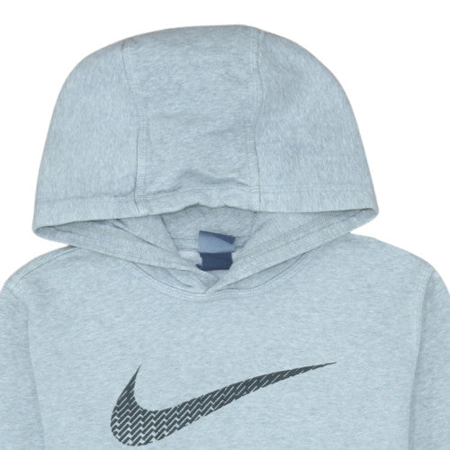 Nike Womens Grey Pullover Hoodie Size P Cotton Blend Logo Print