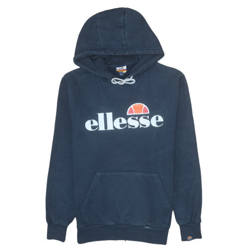 Ellesse Mens Blue Pullover Hoodie M Logo Fleece Sweatshirt