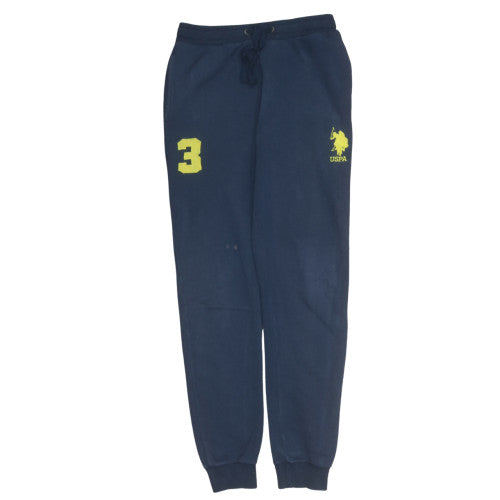 U.S. Polo Assn Girls Navy Blue Jogger Trousers 12-13 Years Cotton Blend