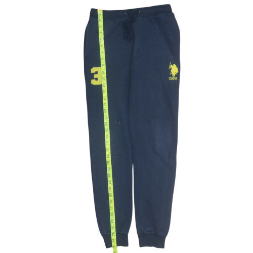 U.S. Polo Assn Girls Navy Blue Jogger Trousers 12-13 Years Cotton Blend