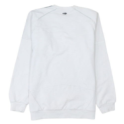 Adidas Mens White Crew Neck Pullover Sweatshirt Medium Sports Jumper
