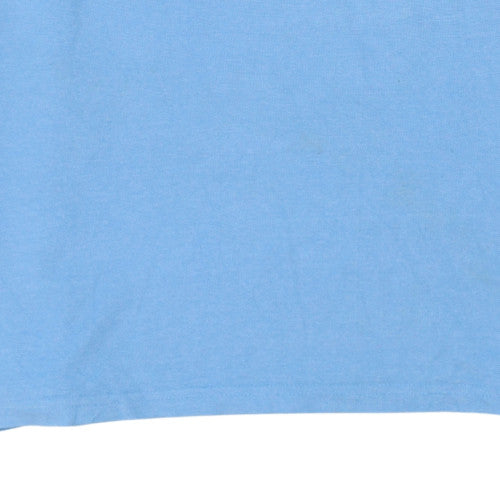 C&A Canda Men's Blue Short Sleeve Polo Shirt Size L Cotton Casual