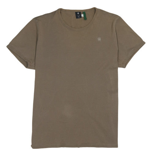 G-Star RAW Men's Beige Crew Neck Cotton Short Sleeve T-Shirt XXL