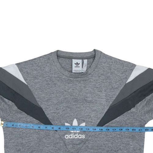 Adidas Men's Grey Crew Neck Sweatshirt Size M Sports Pullover