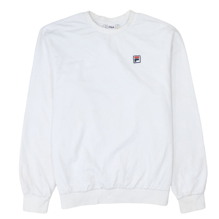 FILA Mens White Crew Neck Pullover Sweatshirt Size M