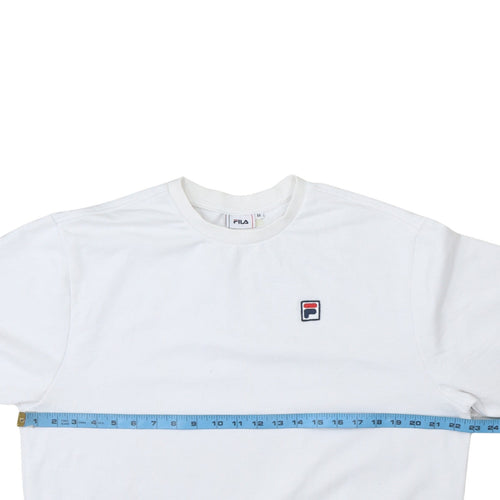 FILA Mens White Crew Neck Pullover Sweatshirt Size M