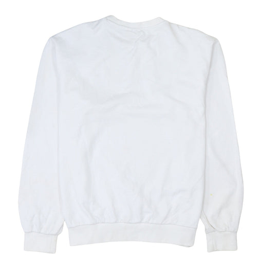 FILA Mens White Crew Neck Pullover Sweatshirt Size M