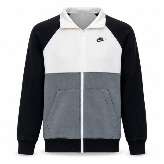 Front view of Nike men’s multicoloured s track jacket fleece zip sweatshirt
