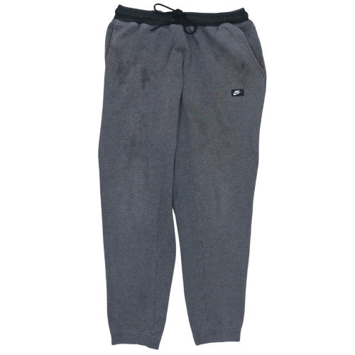 Nike Men Grey Fleece Jogger Trousers L Regular Fit
