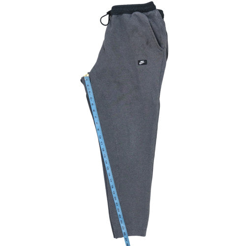 Nike Men Grey Fleece Jogger Trousers L Regular Fit